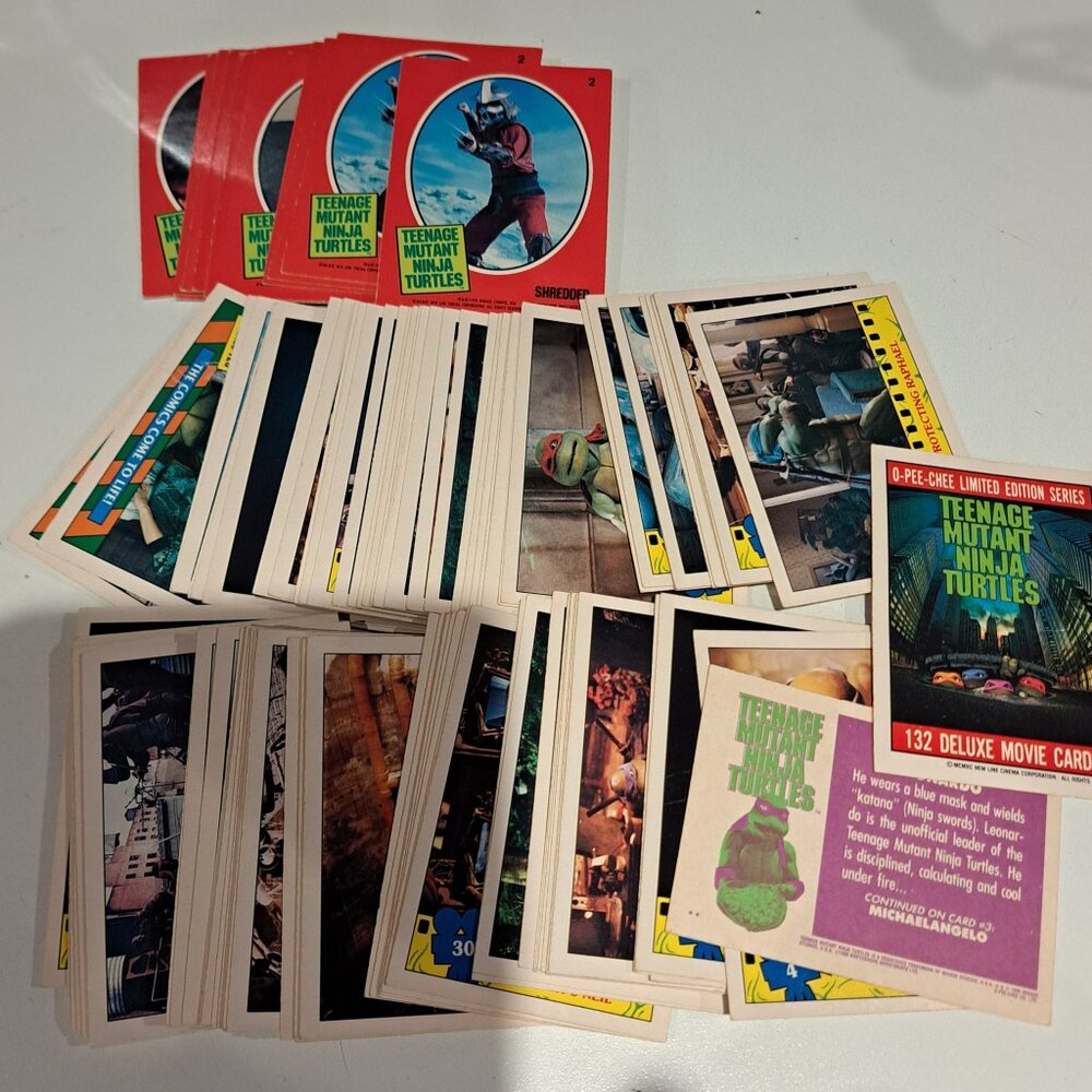 TMNT teenage mutant ninja turtles vintage trading cards QTY 109